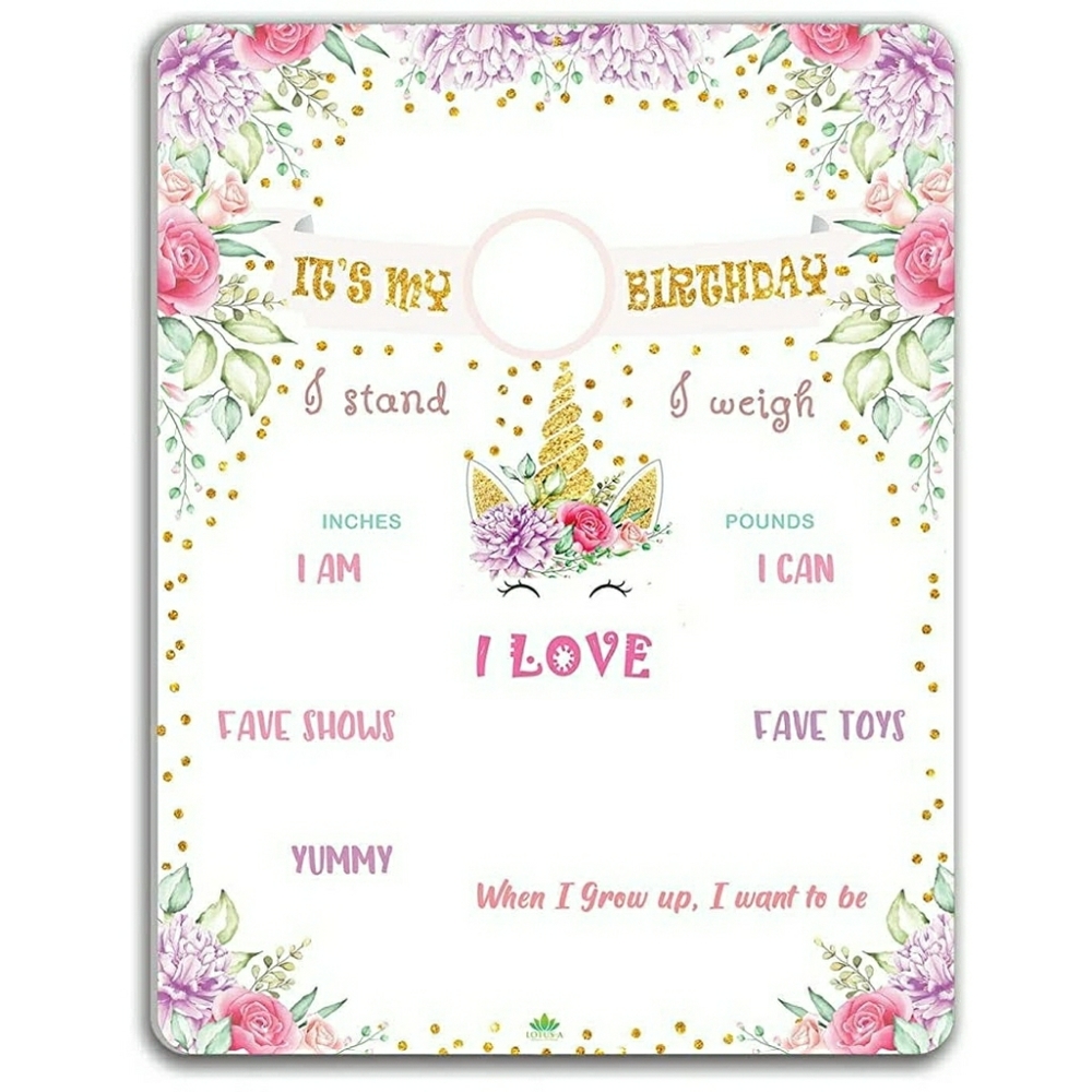 NEW! Unicorn Birthday Board